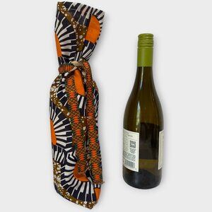 Ankara Bottle gift bag made from dutch wax fabric, wine bag
